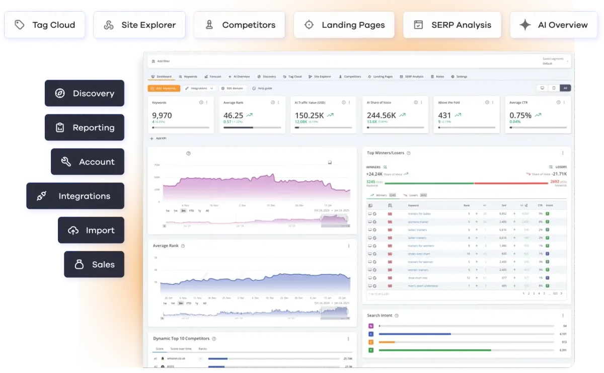Navigate your SEO data with <PurpleText>ease</PurpleText>