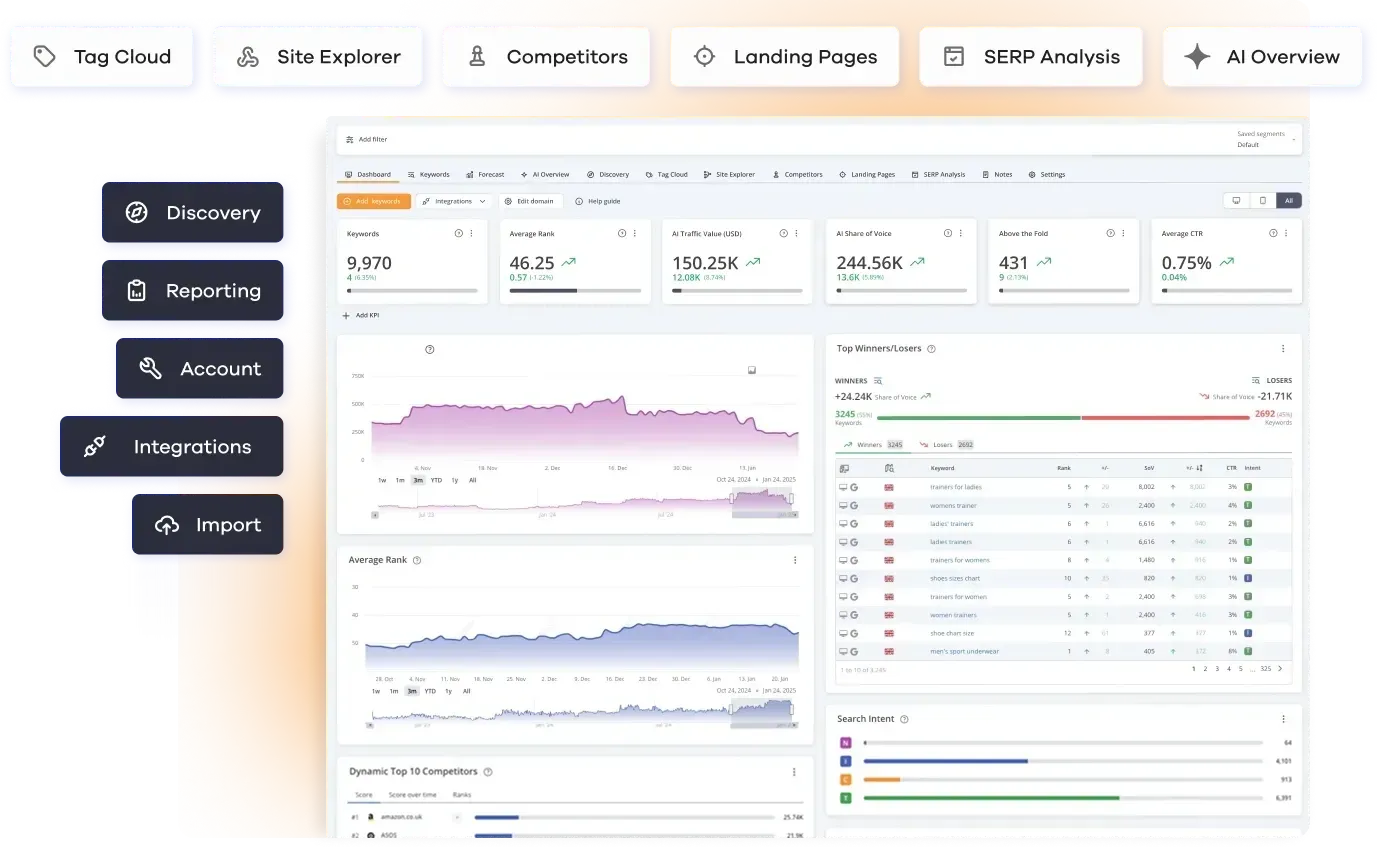 Navigate your SEO data with <PurpleText>ease</PurpleText>