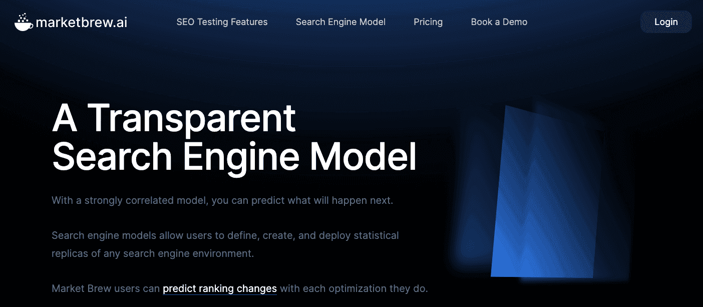 MarketBrew AI Search ranking prediction tool