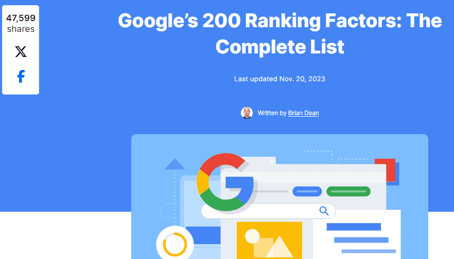 Google ranking factors