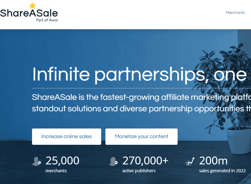 Shareasale - a popular marketplace to find affiliate programs