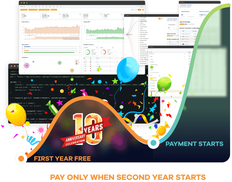 10 years celebration offer. Pay only when second year starts.