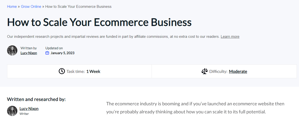 How to scale ecommerce business