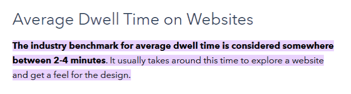 Average Dwell time