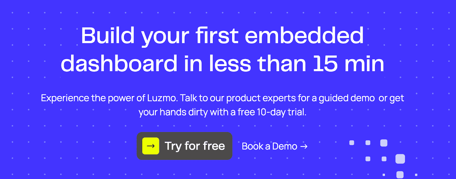 Luzmo - demonstrate the time savings